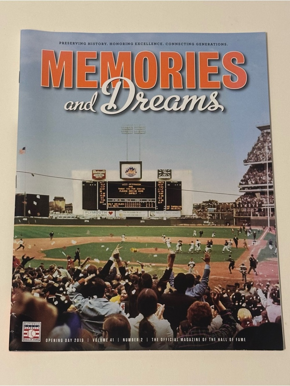 National Baseball Hall of Fame Memories & Dreams Magazine Opening Day 2019 41-2